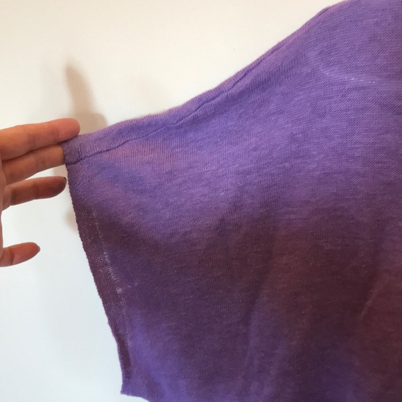 Eileen Fisher Short Sleeved Linen Sweater - Picture 3 of 8